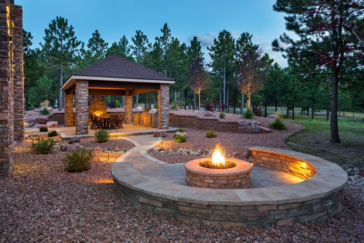 Outdoor firepit from O and M Masonry own website